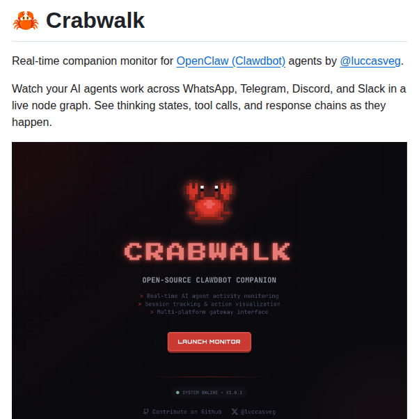 Luccast Crabwalk screenshot