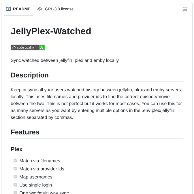 Luigi311 Jellyplex Watched screenshot