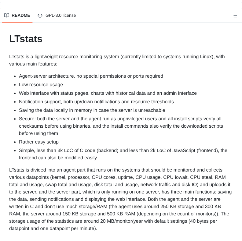 Lukastautz Ltstats screenshot