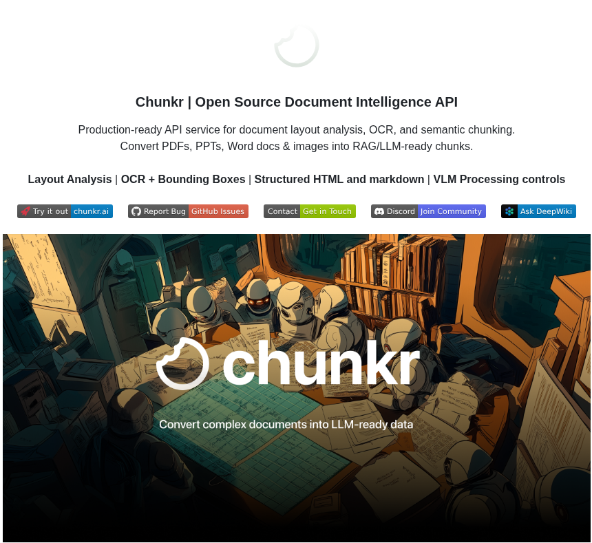 Lumina Ai Inc Chunkr screenshot