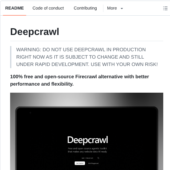 Lumpinif Deepcrawl screenshot