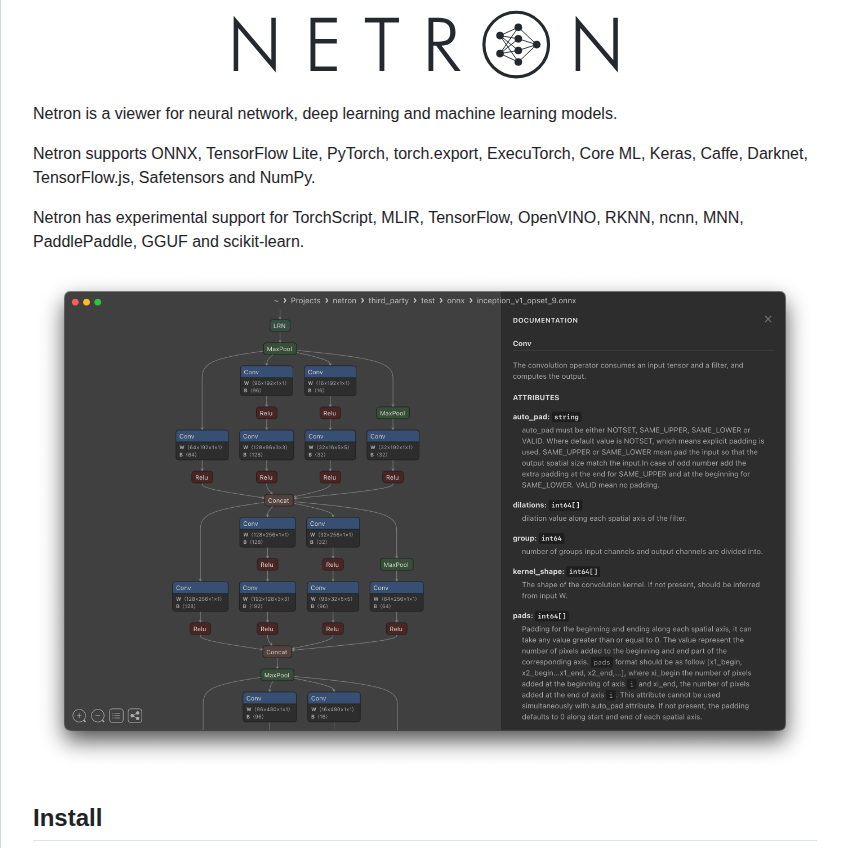 Lutzroeder Netron screenshot