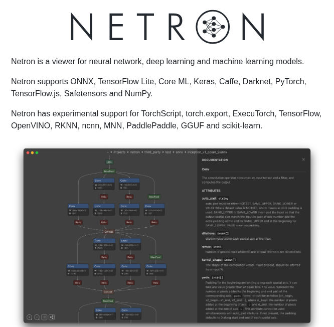 Lutzroeder Netron screenshot