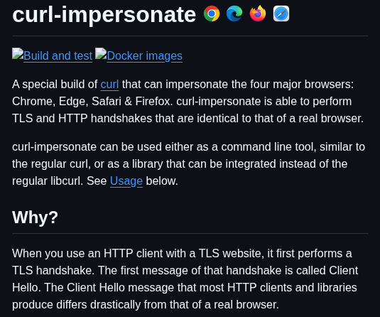 Lwthiker Curl Impersonate screenshot