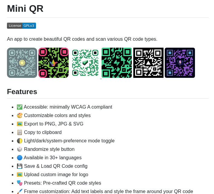 Lyqht Mini Qr screenshot