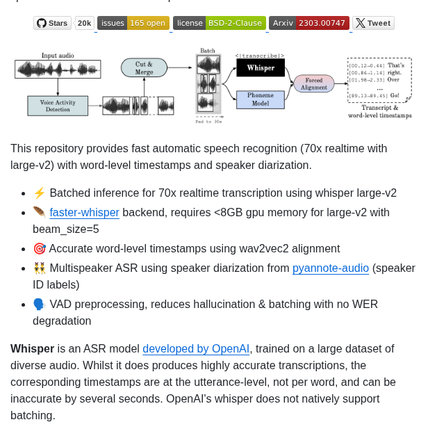 M Bain Whisperx screenshot