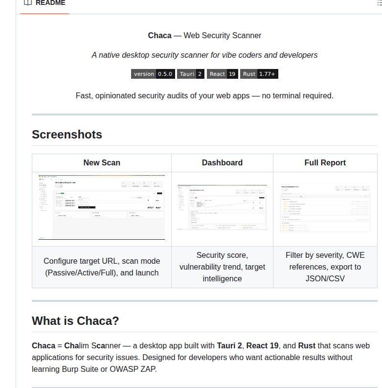 Madebyaris Chaca Scanner screenshot
