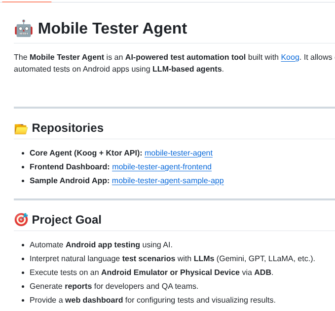 Maikotrindade Mobile Tester Agent screenshot