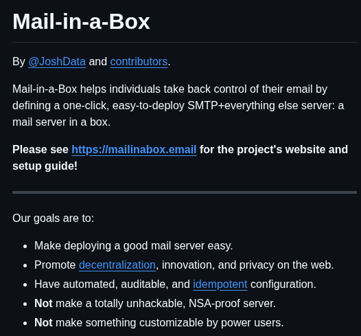 Mail In A Box Mailinabox screenshot