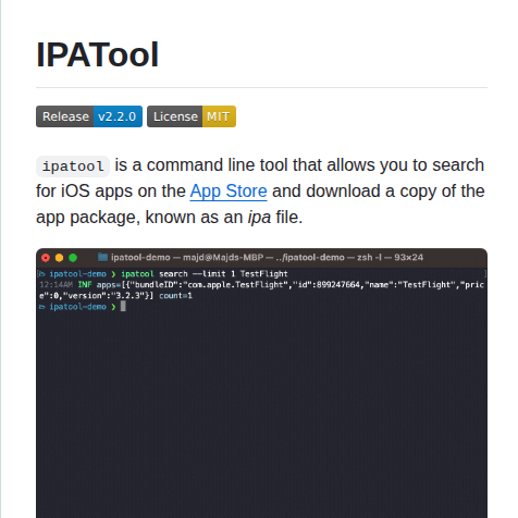 Majd Ipatool screenshot