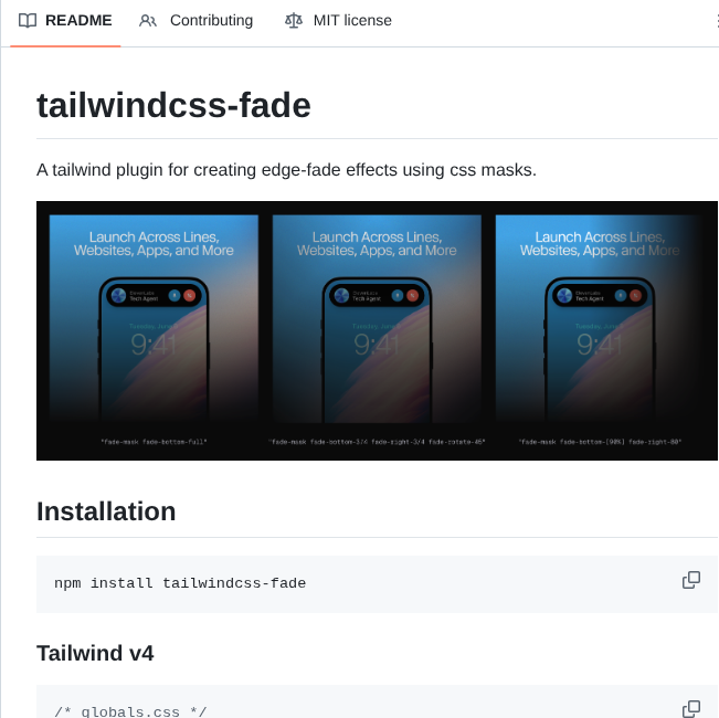 Malerba118 Tailwindcss Fade screenshot