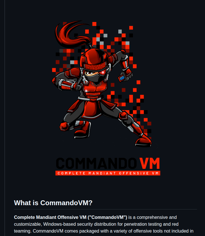 Mandiant Commando Vm screenshot