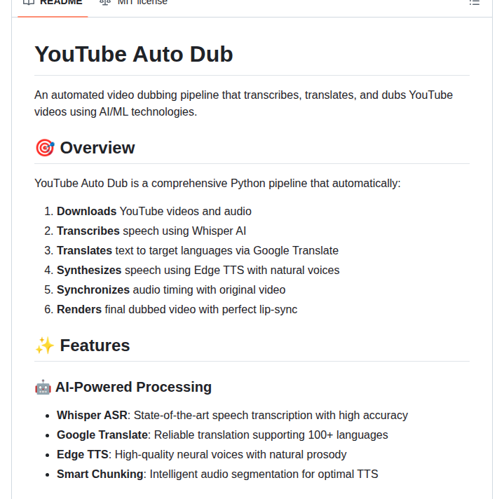 Mangodxd Youtube Auto Dub screenshot