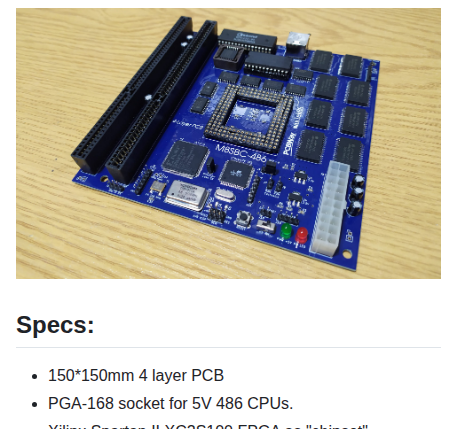 Maniekx86 M8sbc 486 screenshot