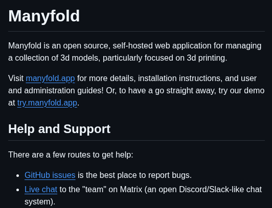 Manyfold3d Manyfold screenshot