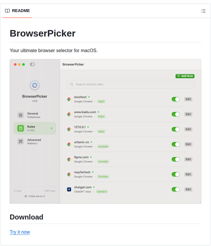 Maoxiaoke Browserpicker screenshot