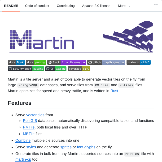 Maplibre Martin screenshot