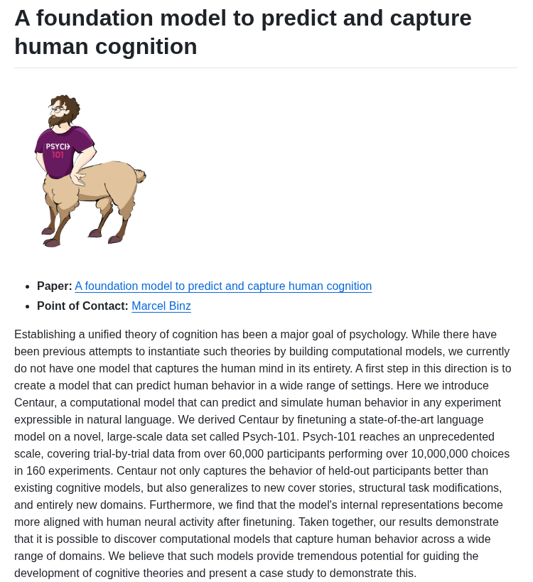 Marcelbinz Llama 3.1 Centaur 70b screenshot