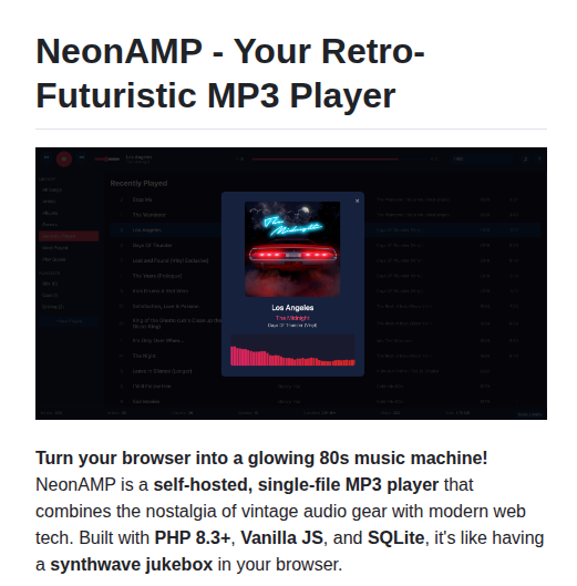 Marchildmann Neonamp screenshot