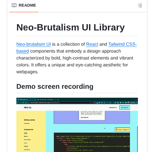 Marieooq Neo Brutalism Ui Library screenshot