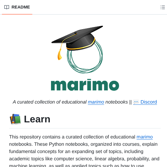 Marimo Team Learn screenshot