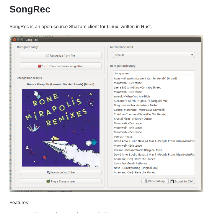 Marin M Songrec screenshot