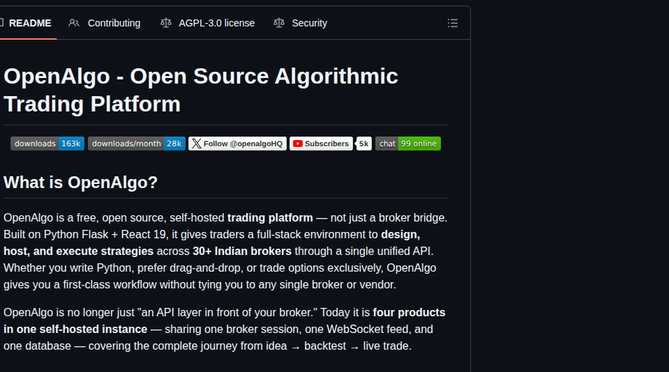 Marketcalls Openalgo screenshot