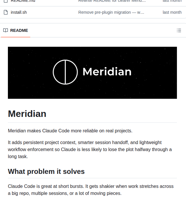 Markmdev Meridian screenshot