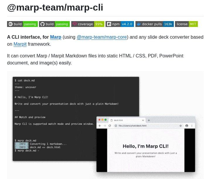 Marp Team Marp Cli screenshot