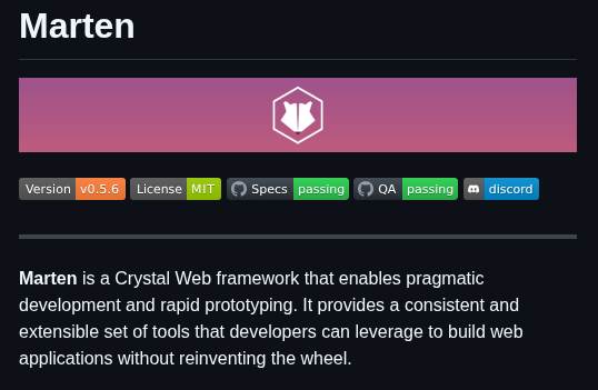 Martenframework Marten screenshot
