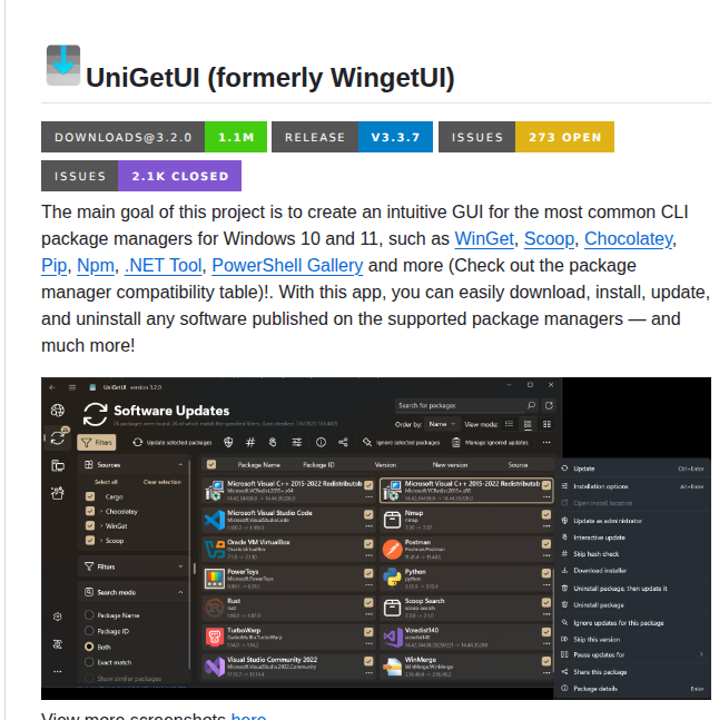 Marticliment Unigetui screenshot