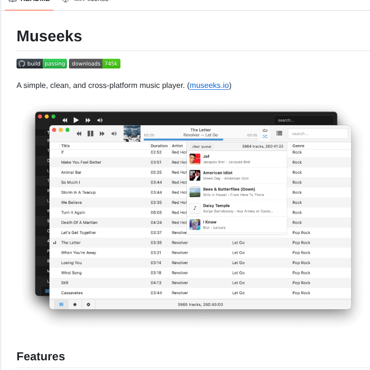 Martpie Museeks screenshot