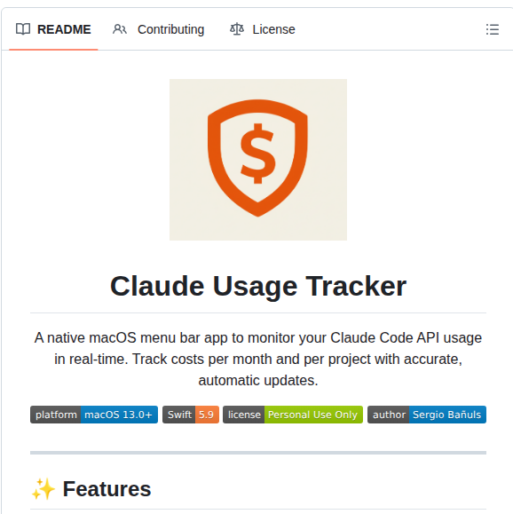 Masorange Claudeusagetracker screenshot