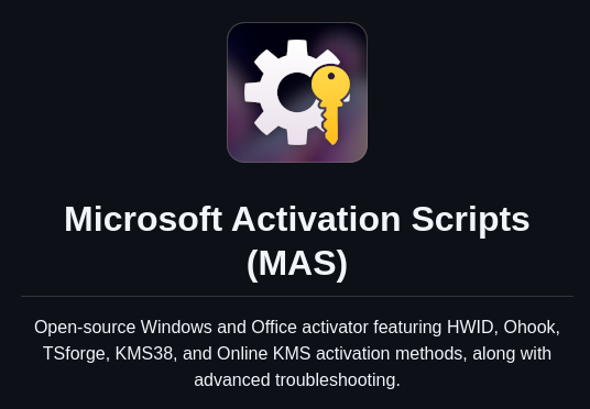 Massgravel Microsoft Activation Scripts screenshot