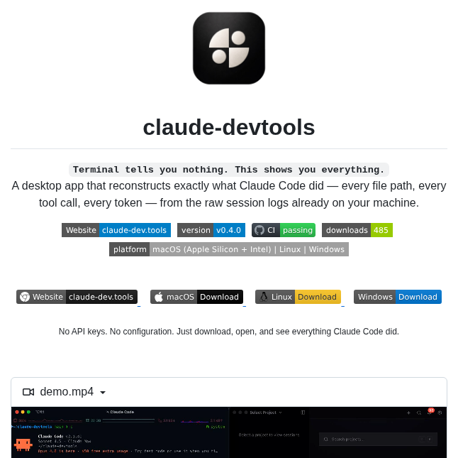 Matt1398 Claude Devtools screenshot