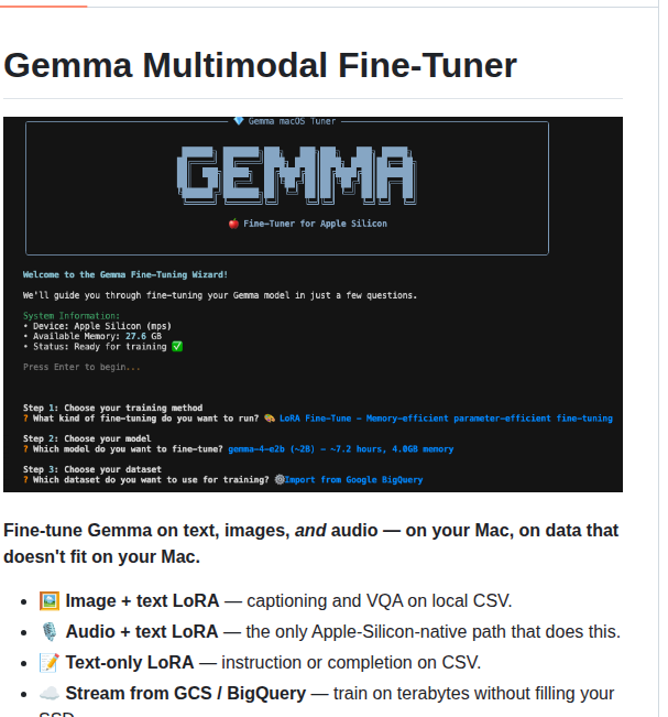 Mattmireles Gemma Tuner Multimodal screenshot