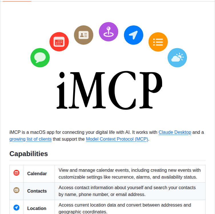 Mattt Imcp screenshot