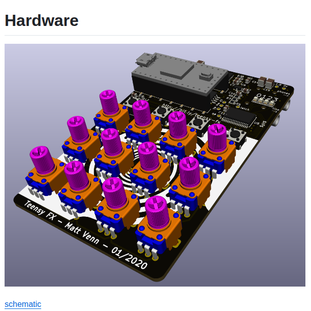 Mattvenn Teensy Audio Fx screenshot