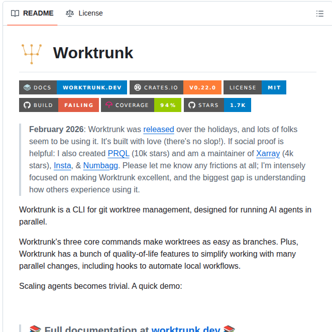 Max Sixty Worktrunk screenshot