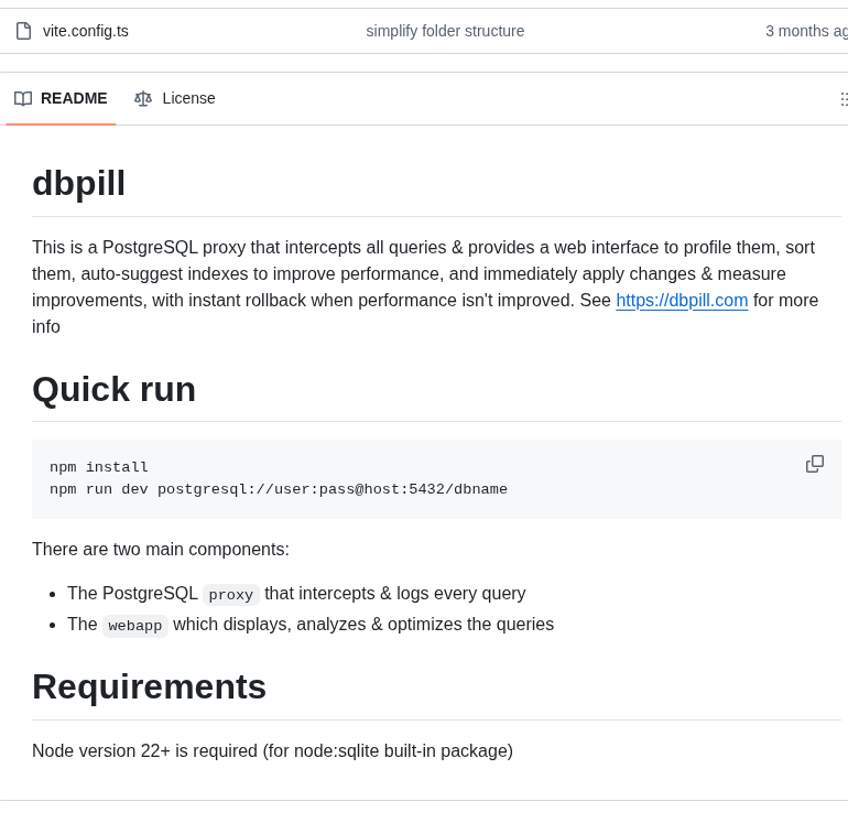Mayfer Dbpill screenshot
