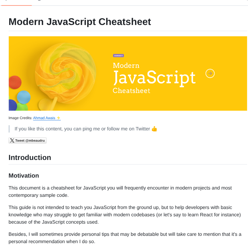 Mbeaudru Modern Js Cheatsheet screenshot