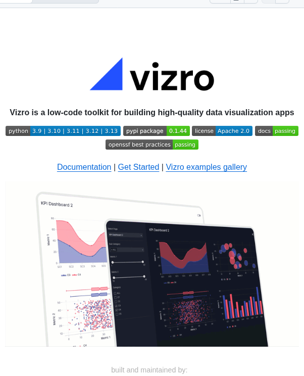 Mckinsey Vizro screenshot