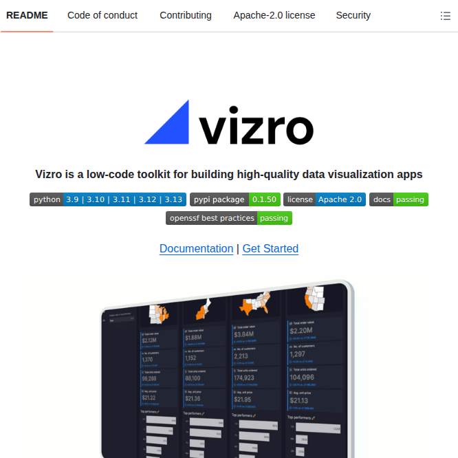 Mckinsey Vizro screenshot