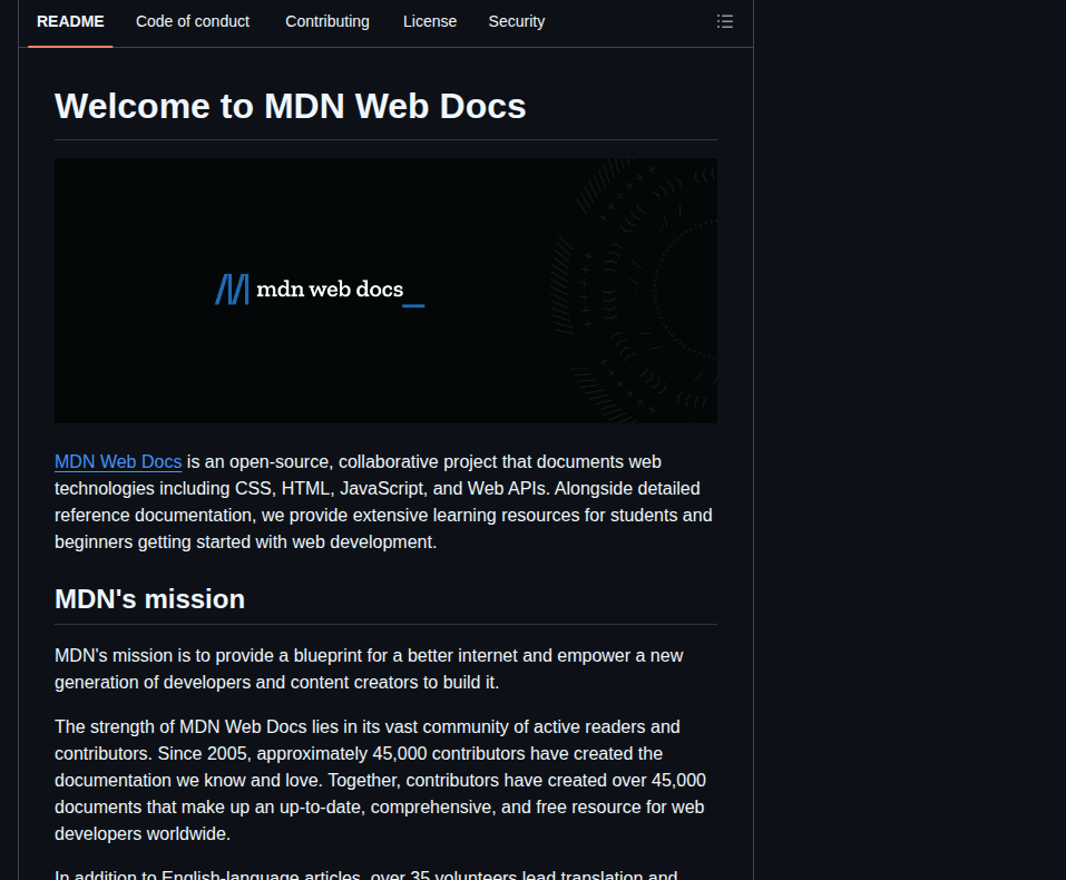 Mdn Content screenshot