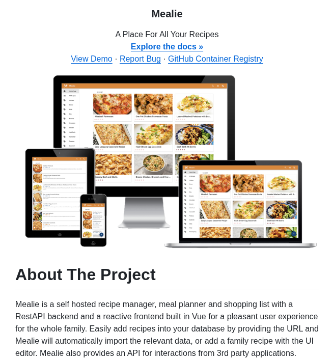 Mealie Recipes Mealie screenshot
