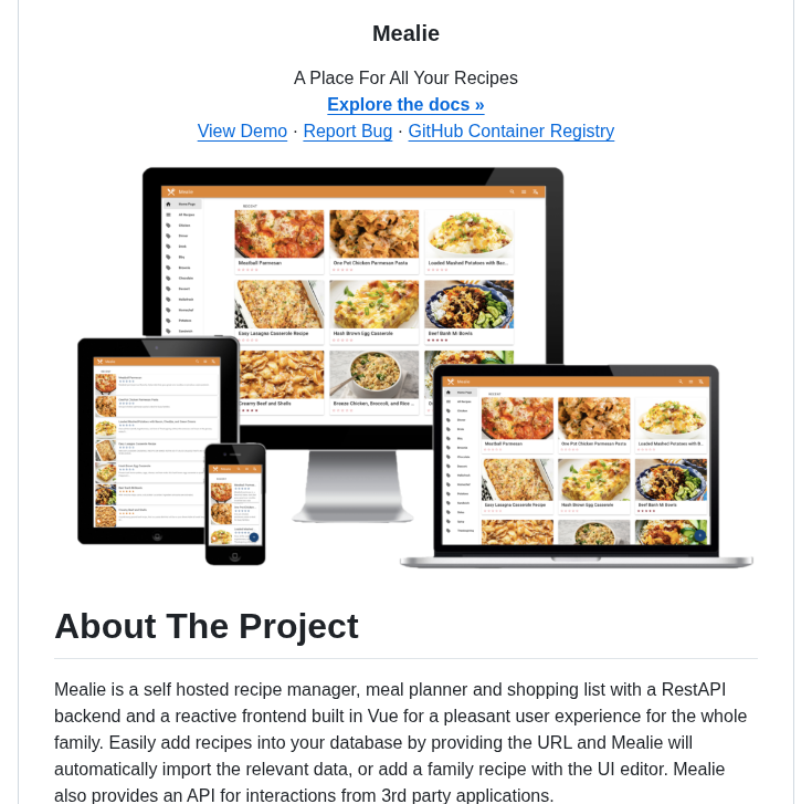 Mealie Recipes Mealie screenshot