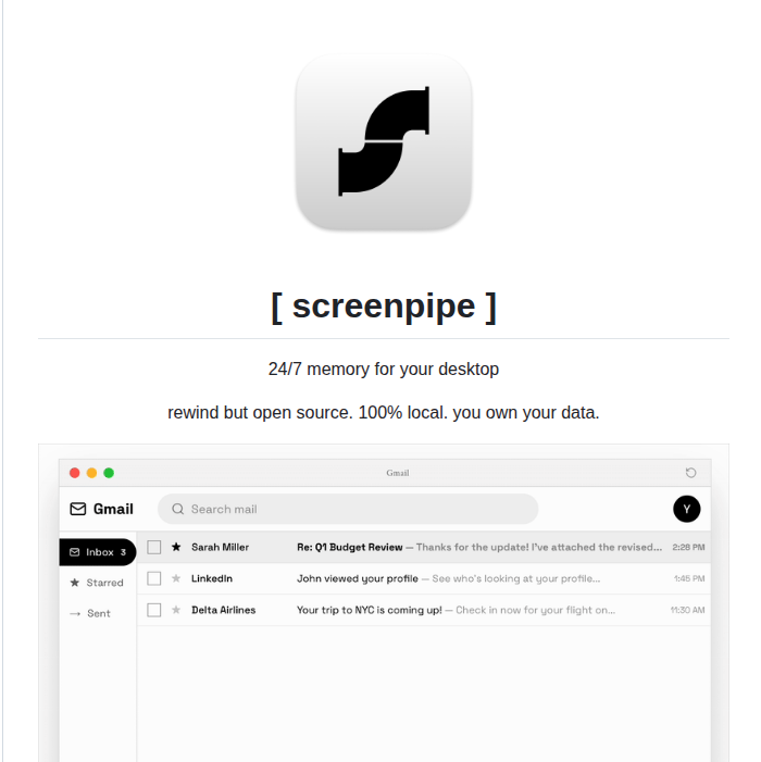 Mediar Ai Screenpipe screenshot