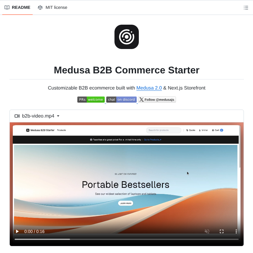 Medusajs B2b Starter Medusa screenshot