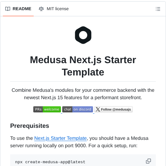 Medusajs Nextjs Starter Medusa screenshot