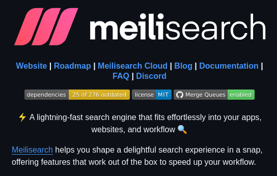 Meilisearch Meilisearch screenshot